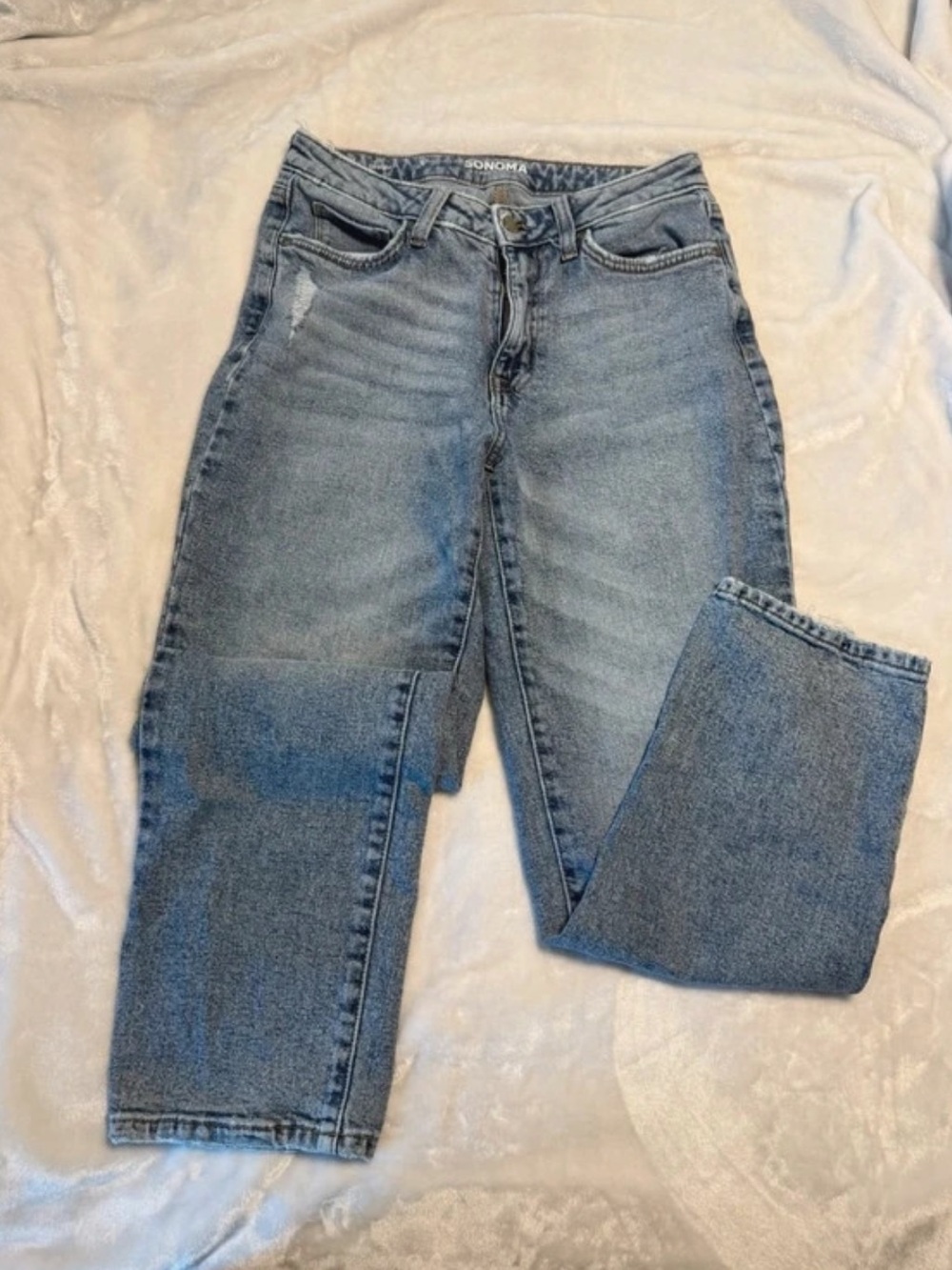 Sonoma Women's Medium Blue Straight-Leg Jeans